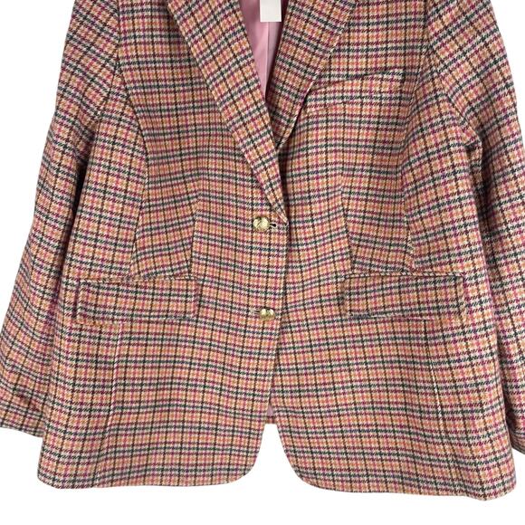 Talbots Classic Shetland Wool Blend Blazer Jacket Apple Plaid Size 18W - Picture 6 of 11